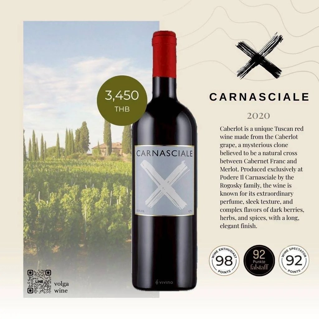 Tuscany Wine ซึ่งเป็นไวน์จากเขตภาคกลางของอิตาลี ซึ่งเมื่อพูดถึงแคว้นนี้แล้ว เราจะนึกถึงไวน์ที่ทำจากองุ่น Sangiovese เช่น ไวน์ Brunello หรือ Chianti หรือไม่ก็นึกถึงไวน์ Super Tuscan ซึ่งเป็นไวน์ที่ฉีกกฎการทำไวน์แบบดั้งเดิม