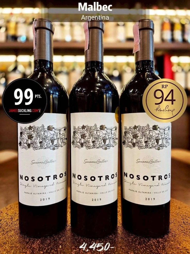 Nosotros Malbec คือไวน์ Iconic ของ Winery สะท้อนความทุ่มเท ความพิถีพิถัน และมาตรฐานสูงสุดของ Susana Balbo สตรีคนแรกของอาร์เจนตินา ที่ถูกยกย่องว่าคือ "First Lady of Argentine Wine" หนึ่งในผู้สร้างชื่อเสียงให้ประเทศนี้กลายเป็น “แหล่งผลิต Malbec ที่ดีที่สุดในโลก”